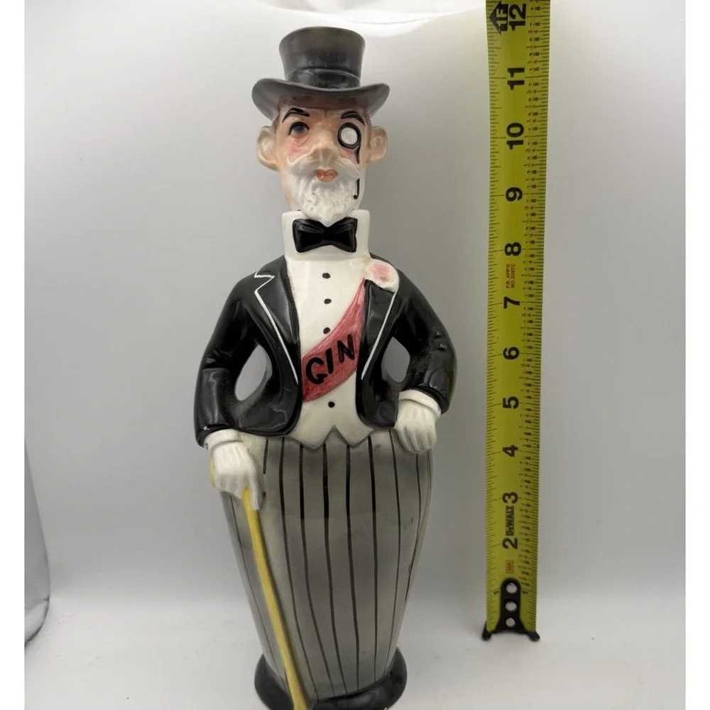 Vintage Shields Japan Gentleman Gin‎ Decanter Figural Bottle 12